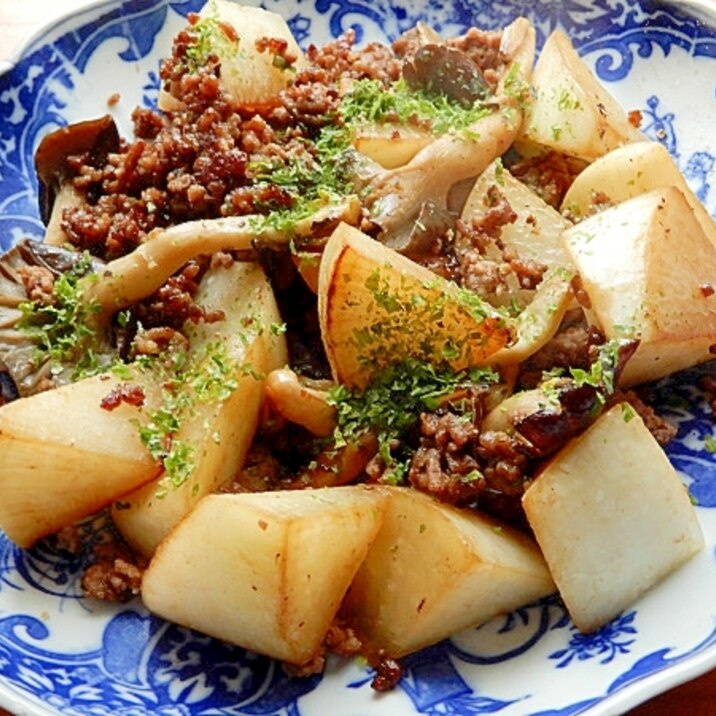 焼肉のタレ❤大根と合い挽き肉の炒め物♪（ニンニク）